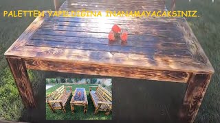 Paletten Yapılabilecek En Güzel Masa - Beautiful table made of pallet