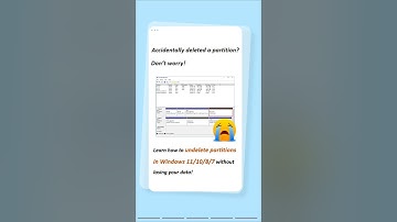 Easily Recover Partitions in Windows 11/10/8/7 Without Data Loss #recovery #restore #dataloss
