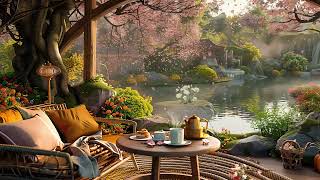 Morning Jazz Music With Beautiful Spring Ambience 🌸 Fairy Garden Background For Relaxing and Working
