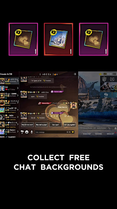 Collect Free Chat Backgrounds 😍 Update 3.5 #pubgmobile #pubg