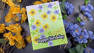 Fine Floral Stem Birthday Card | Simon Says Stamp