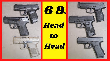 Sig P365XL, Glock 43x, M&P Shield Plus, Canik MC9, Hellcat, and Taurus G3c Features Comparison