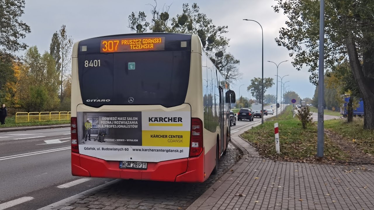BP Tour Linia 307 kierunek Pruszcz Gdański Tczewska Mercedes-Benz O530K C2 