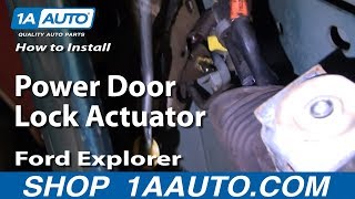 How To Install Replace Power Door Lock Actuator Ford Explorer Lincoln Mercury 88-03 1AAuto.com