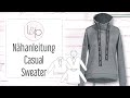 Nähanleitung Casual Sweater - ein lässiges Sweatshirt mit Wickelkragen nähen