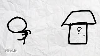 Stickman needs to use the bathroom animation