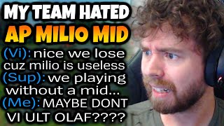 AP Milio Mid as Pekin gets increasingly frustrated at his flaming teammates for being blamed