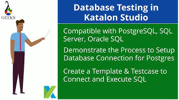 Katalon Studio tutorial 12: How to connect to the Database