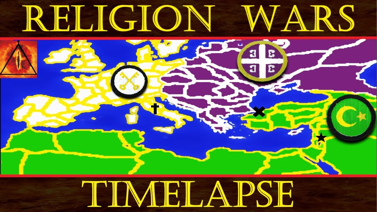Religion Wars Medieval 2 Total War TimeLapse (A.I. Only Superpowers