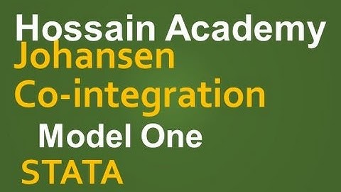 Johansen Cointegration Test. Model One. STATA