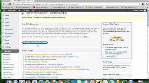 Better WP Security Plugin Settings