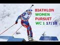 BIATHLON WOMEN PURSUIT 03.12.2017 World Cup 1 Oestersund (Sweden)