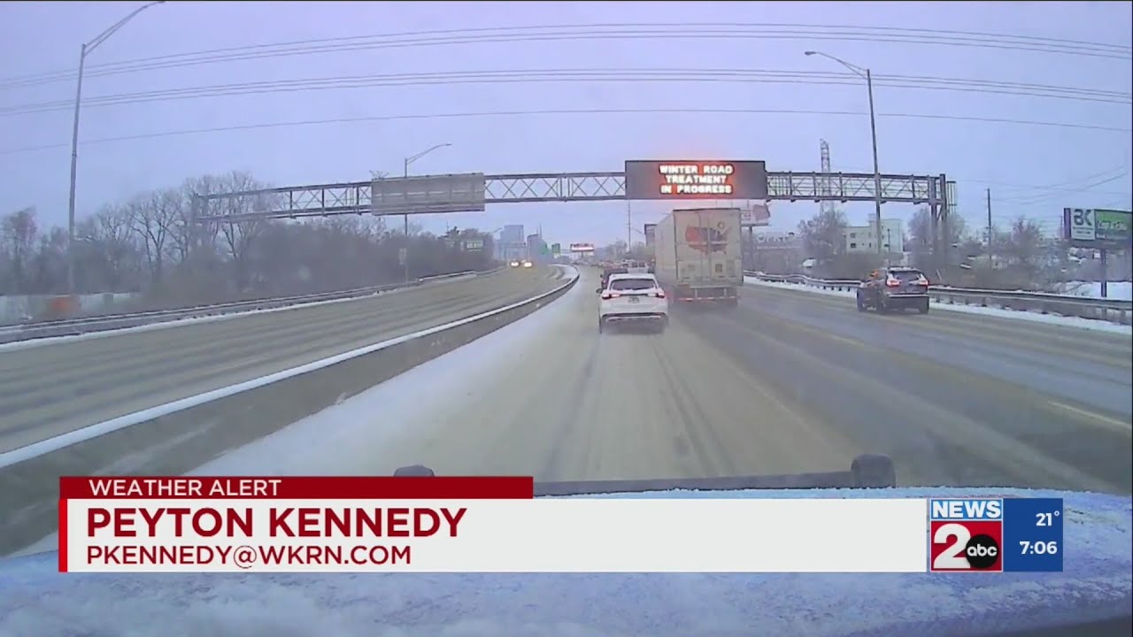 Road conditions along I-40 in Davidson County - YouTube