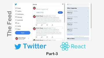Twitter Clone using React js & Tailwind CSS | The Feed |Part-3 | Speed code