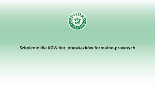 Szkolenie dla KGW dot. obowiązków formalno-prawnych