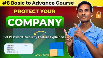 #8 How to Set Password in Tally Prime Company। Security Control in Tally Prime #tallyprime 