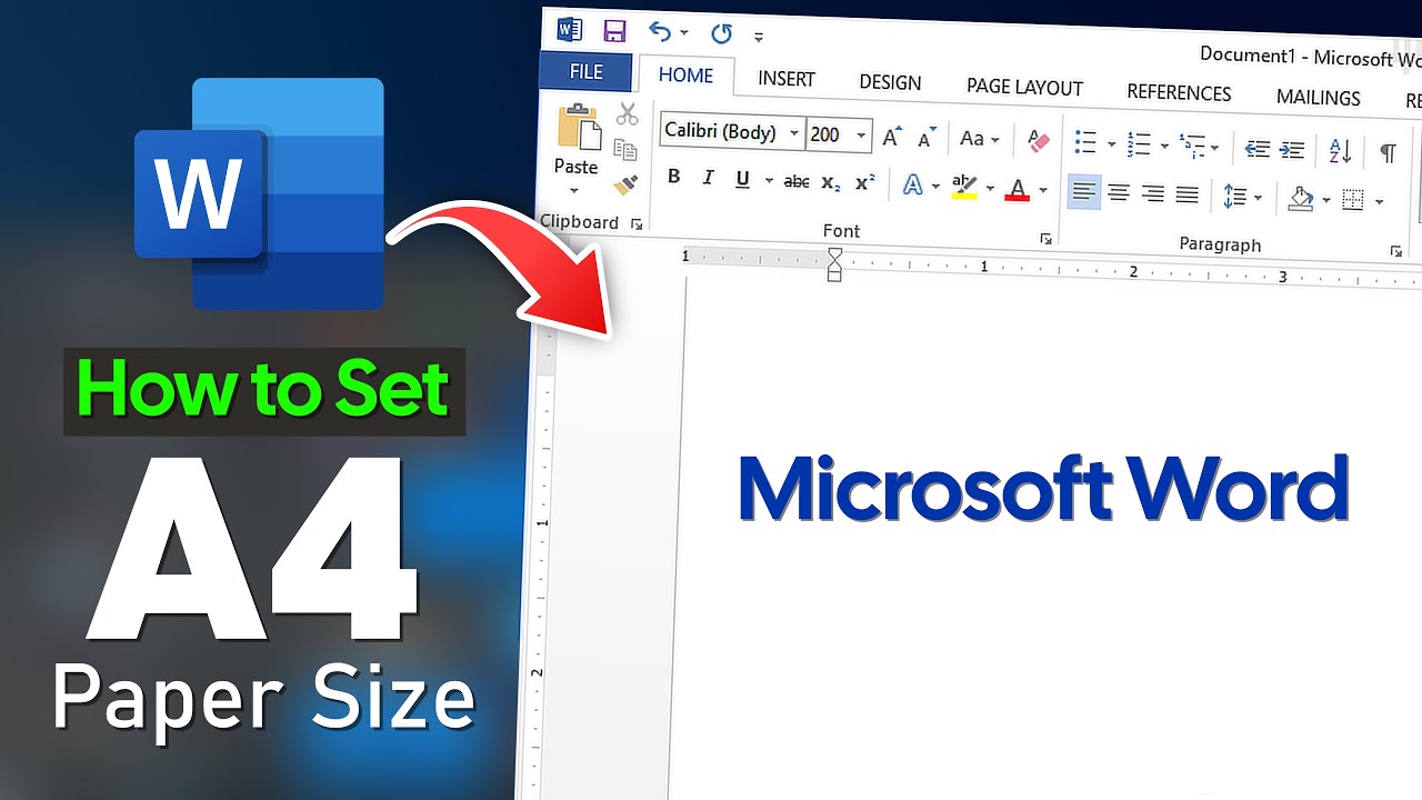 How to Switch to A4 Paper Size in MS Word - YouTube