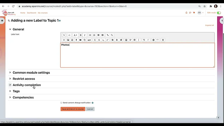 Moodle 4.0 Tutorial Videos-How to Use the Label Resource
