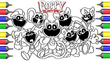 🌈 Smiling Critters Coloring Pages | Coloring Poppy Playtime Chapter 3 | NCS Music