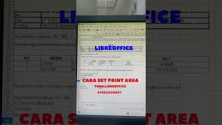 BELAJAR LIBREOFFICE SET PAGE LAYOUT #libreoffice #pintar komputer #pagelayout #excel #spreadsheet