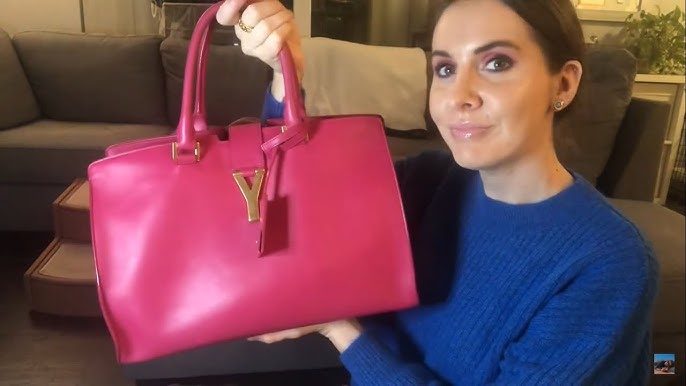 Yves Saint Laurent Cabas Y Small Calfskin Leather Tote Bag