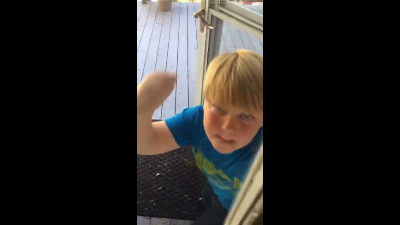 Spoiled Kid Breaks Window Then Cries