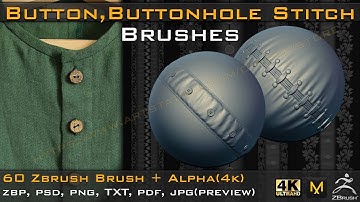 60 Button and Buttonhole Stitch brushes