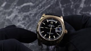 Rolex Day-Date 36 118138 Black dial Unboxing & Presentation Video
