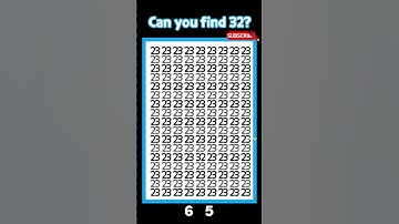 Can you find 32??#NumberHunt #FindTheNumber #BrainTeaser #ObservationSkills