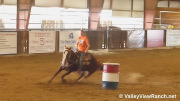 Sucker For A Redhead - running the barrels #2! - ValleyViewRanch.net