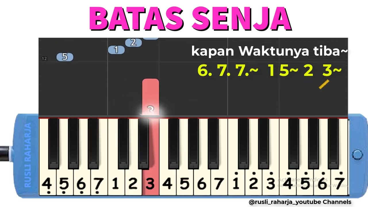 Batas senja not pianika 