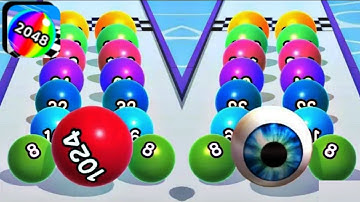 Ball Run2048 - All Level Mobile Gameplay Walkthrough Android IOs Relaxing Gameplay EPIC WINS