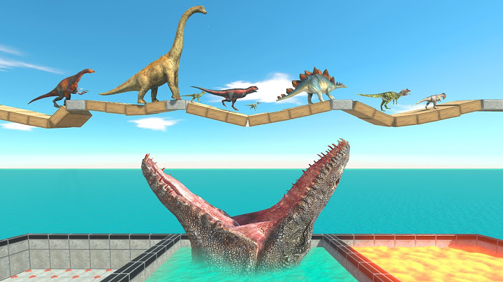Dinosaur Race: Who Can Run Across The Unstable Bridge?| Animal Revolt Battle Simulator