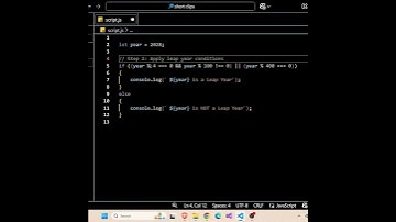 Check Leap Year in JavaScript | Simple Logic Explained #coding #viralvideo #viralshorts #trending