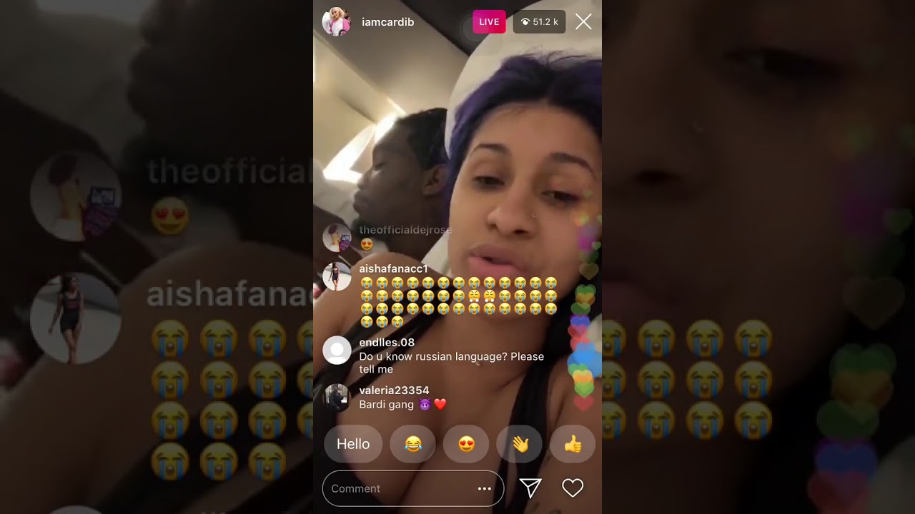 Cardi B and Offset Kissing Making Love On Bed In Instagram Live