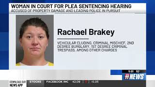 Woman to plead guilty in vandalism and police chase case