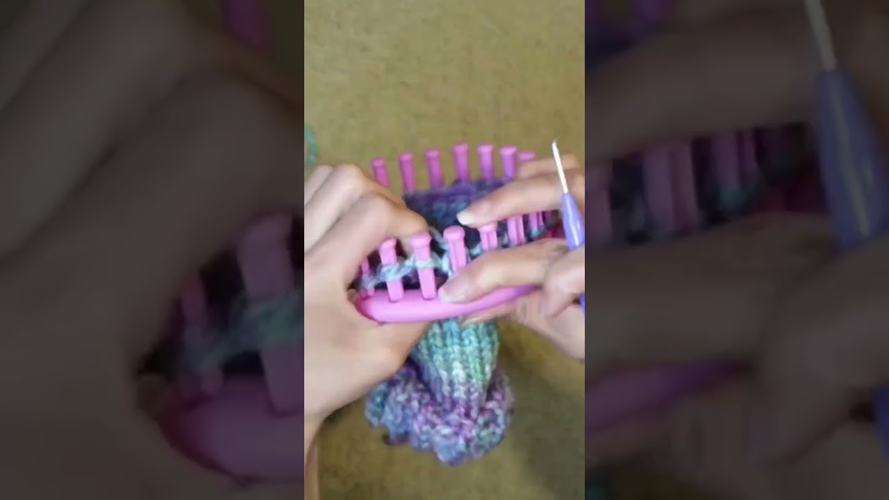 EASY loom KNIT slipper socks 🧦