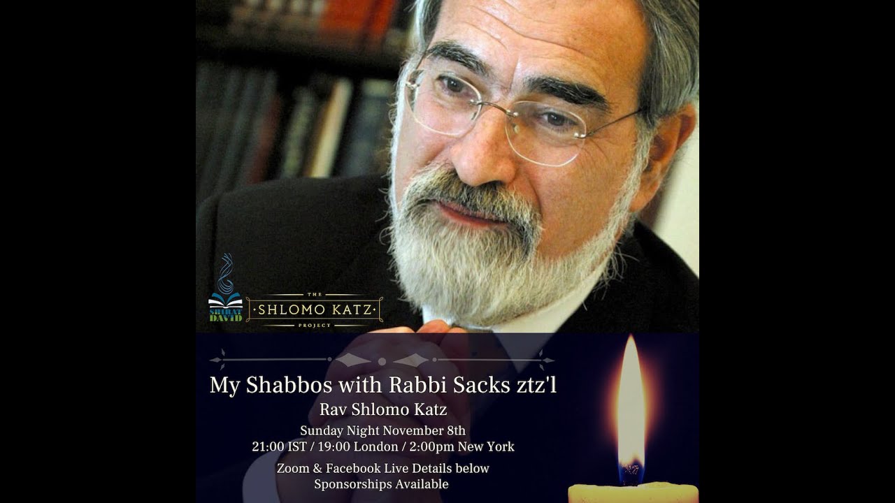 My Shabbos with Rabbi Sacks ztz'l