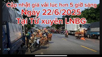 Cập Nhật giá vải lúc 5 h sáng ngày 22/6/2025 tại từ xuyên lục ngạn Bắc Giang