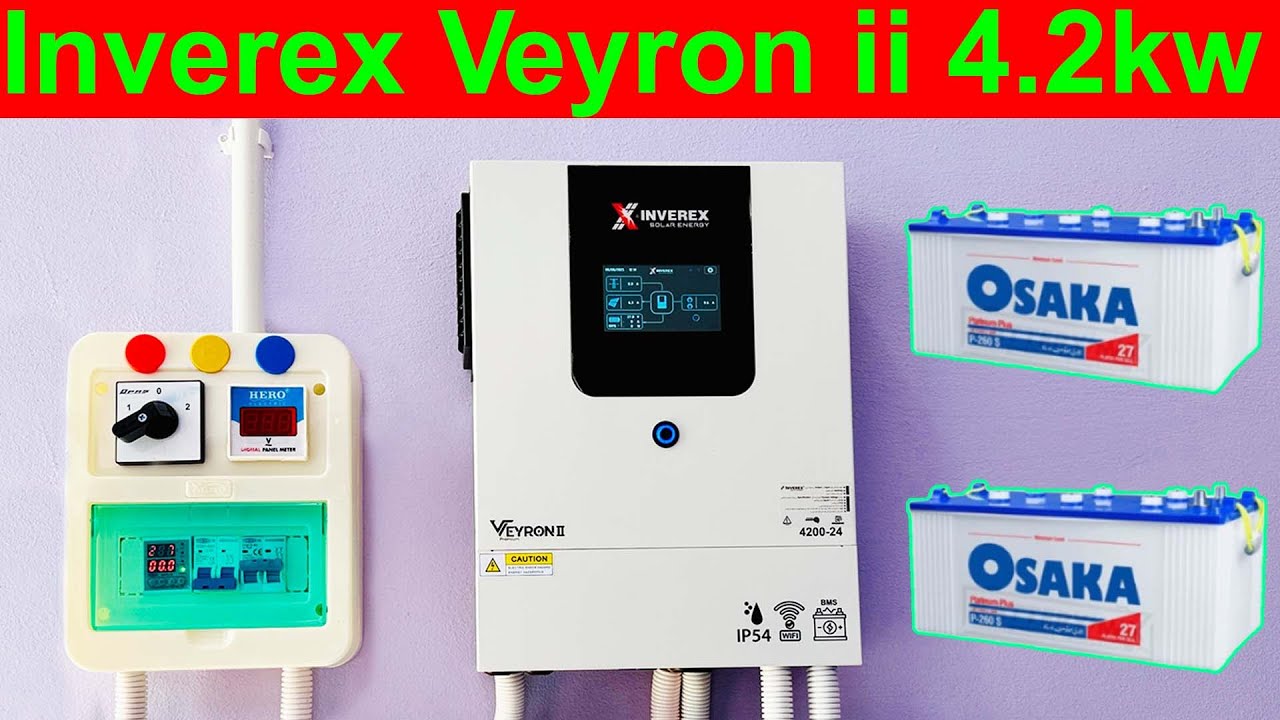 Inverex Veyron ii 4.2kw Solar Inverter with Inverex Mustang 610W & Osaka Battery 180A , DG Khan Proj