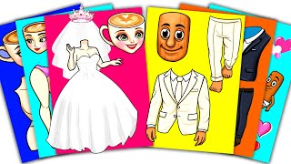 Wedding of Tung Tung Tung Sahur and Ballerina Cappuccina ITALIAN BRAINROT | Sticker Book DIY