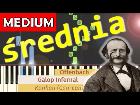 🎹 Galop/Kankan (J. Offenbach) - Piano Tutorial (średnia wersja) (MEDIUM) 🎹