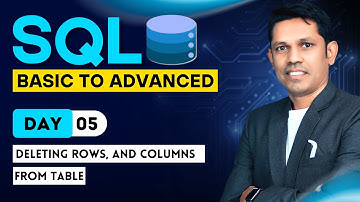 SQL from basic to Advanced | Deleting rows, and columns From Table - Day - 5