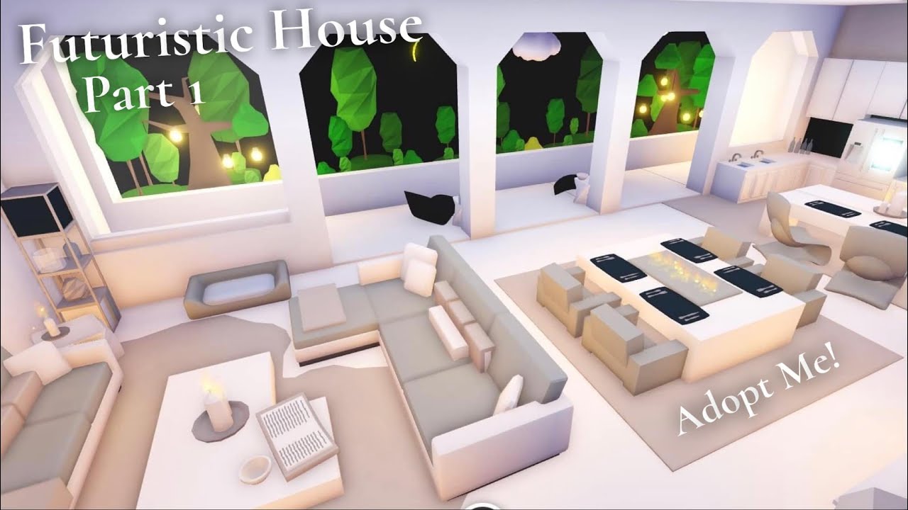 Aesthetic Modern Luxury - Futuristic Home - Part 1 - Speed Build And Tour - Adopt  Me! - Youtube