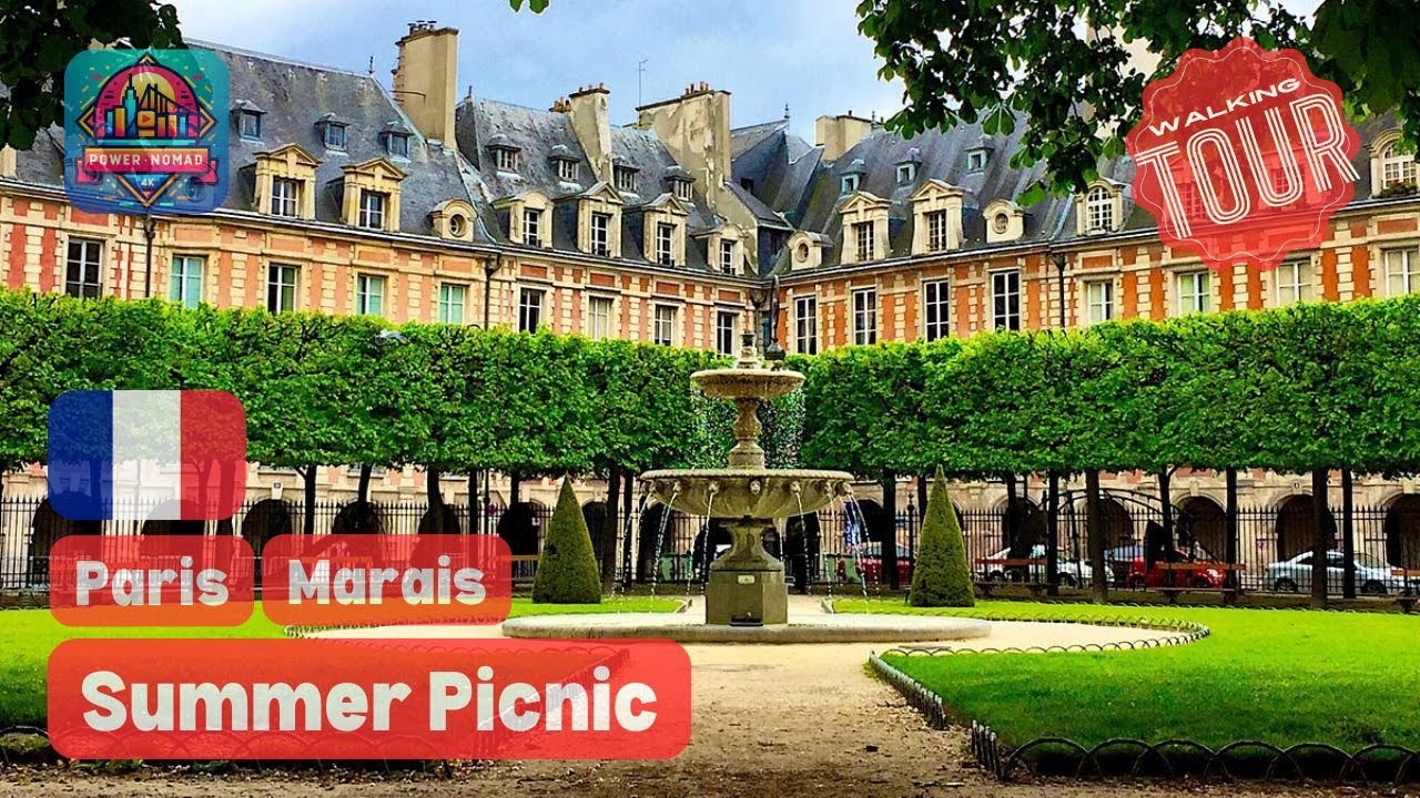 Paris 🇫🇷 Marais Quarter Walking Tour | Place des Vosges Summer Picnic Guide 🧺 | August 2025 | 4K