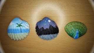 Mini Acrylic Paintings On Shells