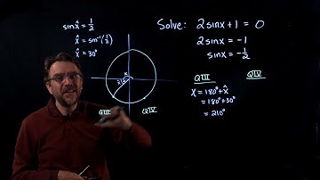 Solve a Trig Equation Linear in Form: 2sin(x)+1=0