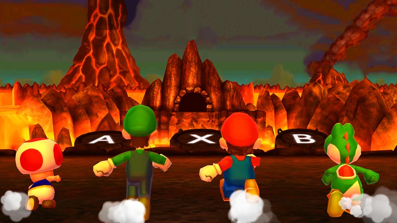 Mario Party Island Tour Minigames - Mario vs Luigi vs Toad vs Yoshi