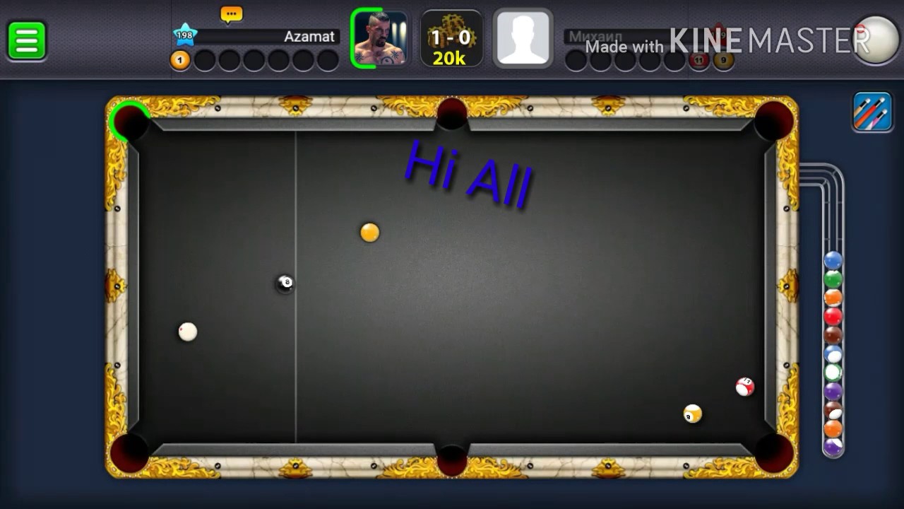 8 ball pool/indirect game/bank shot/trick shot - YouTube