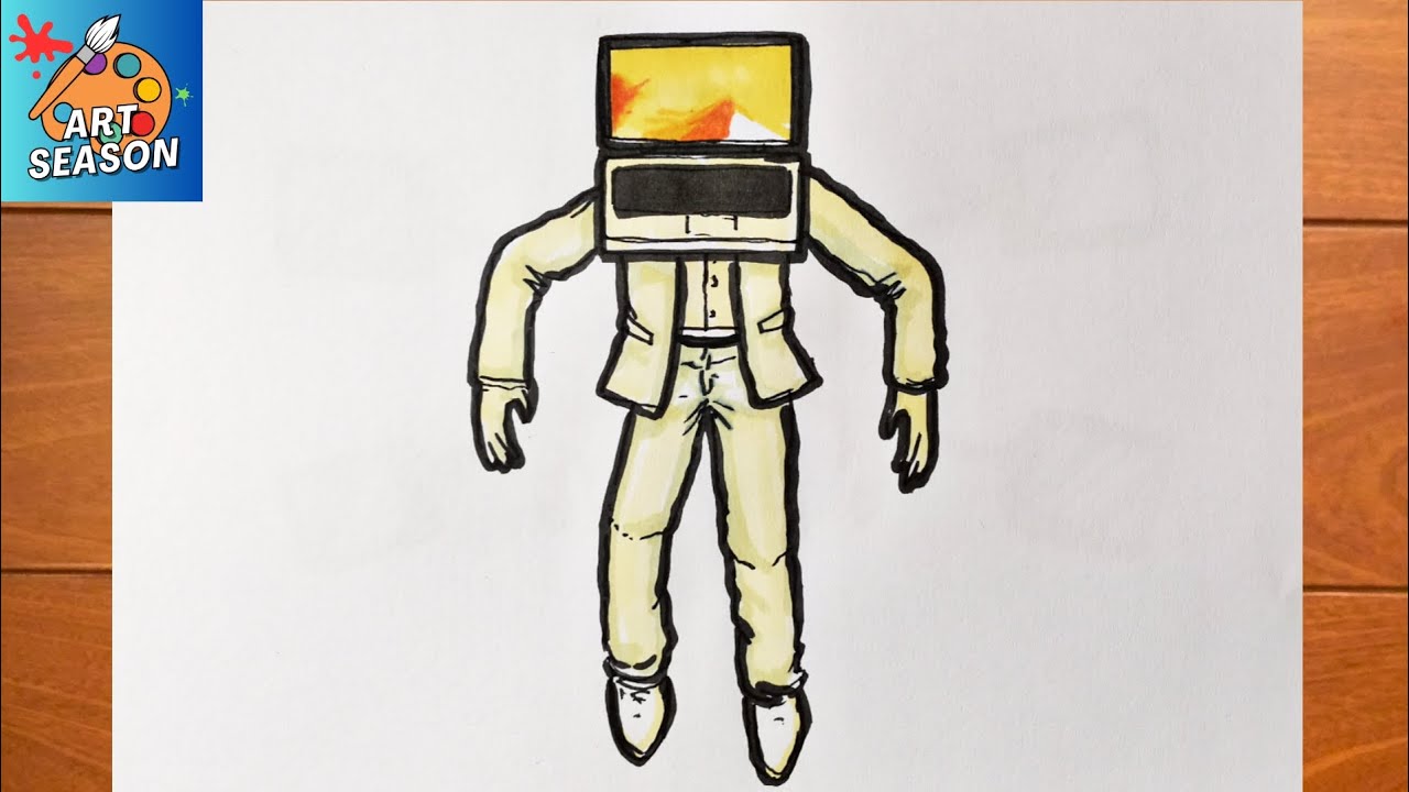 How to Draw Skibidi Toilet Small PC Man - YouTube